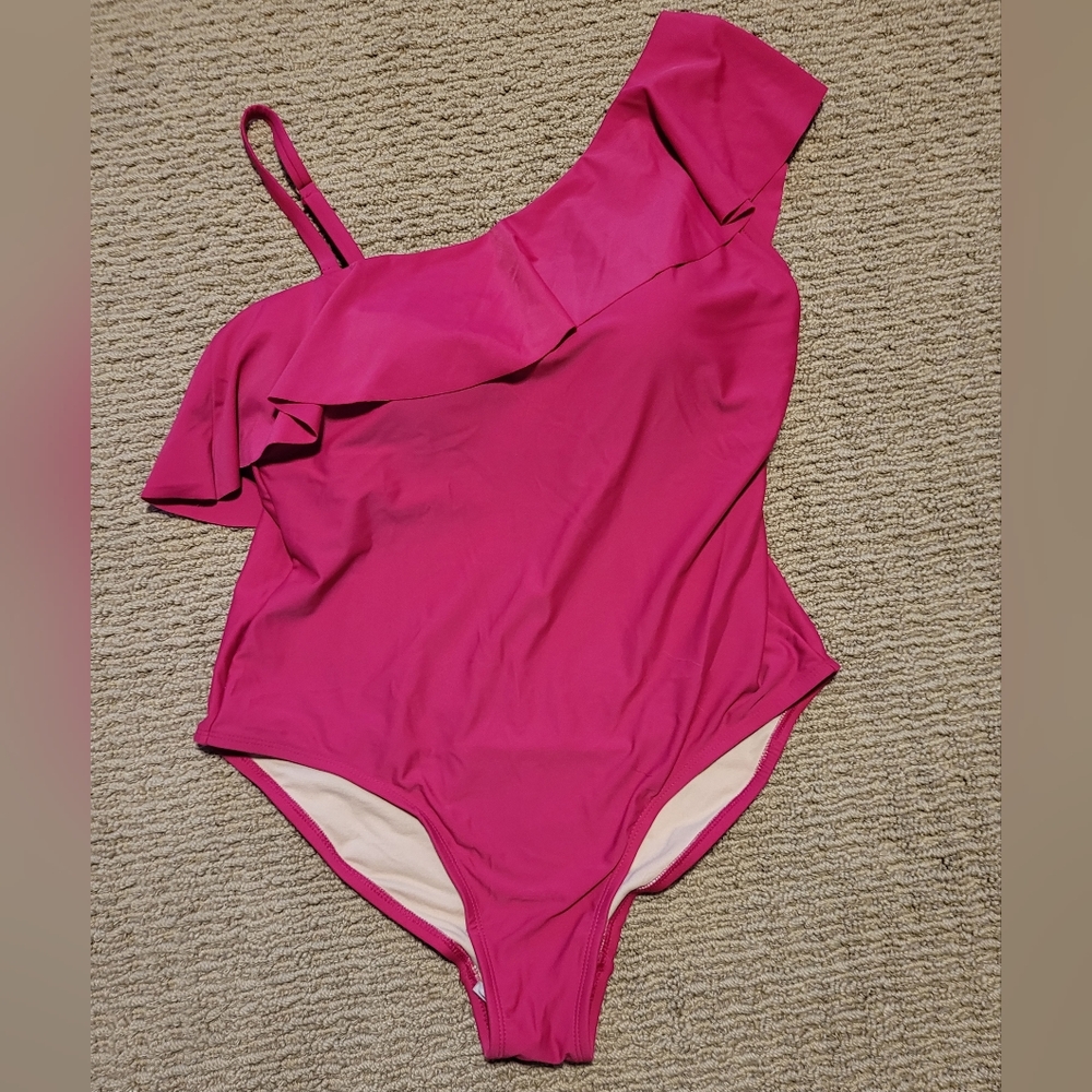 Kona Sol 1 piece ruffle swimsuit - size 17 NWT